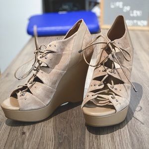 Gianni Bini Lace-Up Presli Wedges